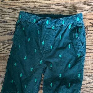 Hanna Andersson Green Christmas Tree Pants - corduroy, cotton, party, church